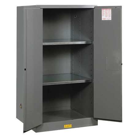 JUSTRITE Flammable Safety Cabinet, 60 gal., Gray 896003