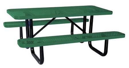 Zoro Select Picnic Table, 72" W x62" D, Green 4HUR6