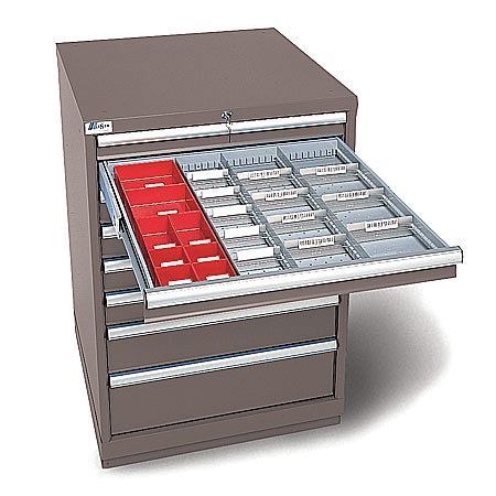 LISTA Modular Drawer Cabinet, 41-1/2 In. H, Gray SC0900-1002FA/FT/CB