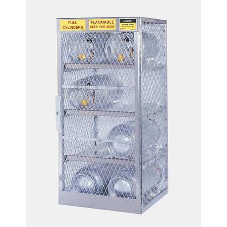JUSTRITE Gas Cylinder Cabinet, 60x32, Capacity 16 23005