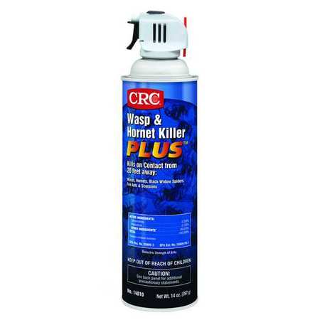 CRC Wasp and Hornet Killer, Aerosol, Phenothrin/Tetramethrin, DEET-Free, Outdoor Use, 14 oz 14010