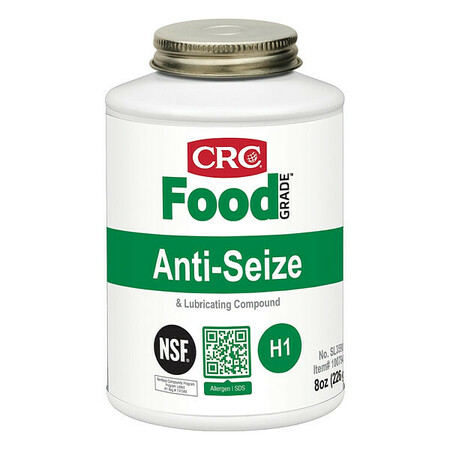 CRC Food Grade Anti-Seize, H1 Food Grade, 8 oz Brush-Top Can, White SL35905