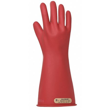 Salisbury Electrical Rubber Glove Kit, Leather Protectors, Glove Bag, Red, 11 in, Class 0, Size 8, 1 Pair GK011R/8