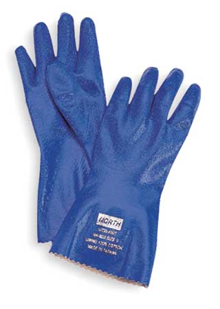 HONEYWELL NORTH 12" Chemical Resistant Gloves, Nitrile, 9, 1 PR NK803/9