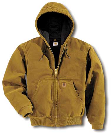 Carhartt Men's Brown Cotton Jacket size 2XL, Length: 26 1/2 in J130-211 XXL REG