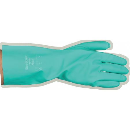 Showa 13" Chemical Resistant Gloves, Nitrile, 9, 1 PR 730-09