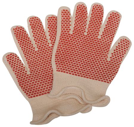 Condor Heat Resistant Gloves, White/Rust, L, PR 4JF36