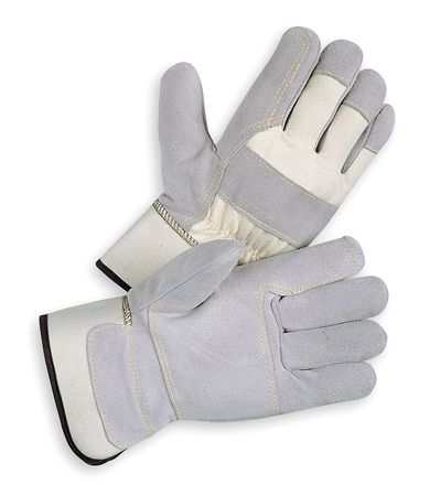 Condor Leather Gloves, Split/Double Palm, L, PR 4JF93