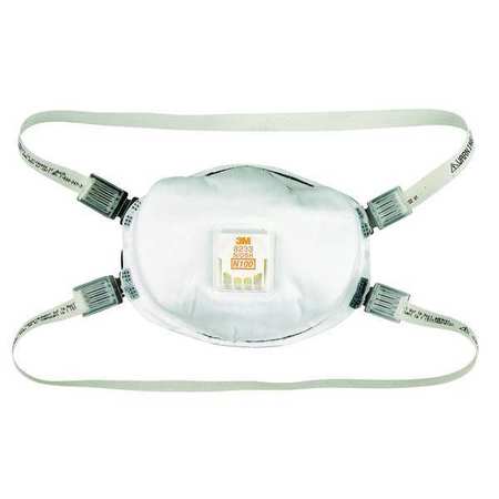 3M N100 Disposable White Particulate Respirator w/ Valve 8233