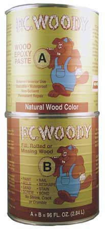 PC PRODUCTS Epoxy Adhesive, PC-Woody Series, Clear, Dual-Cartridge, 1:01 Mix Ratio, Not Rated Functional Cure 128336