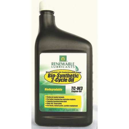 RENEWABLE LUBRICANTS 2-Cycle Engine Oil, 1 Qt., SAE 20 85201