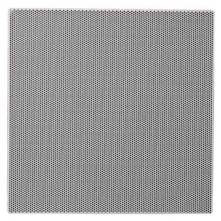 ZORO SELECT 6 to 14 in Square Perforated Ceiling Tile Diffuser, White 4JRL2