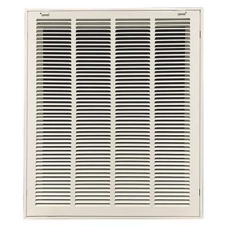 Zoro Select Filtered Return Air Grille, 27.62 X 22.62, White, Steel 4JRT8