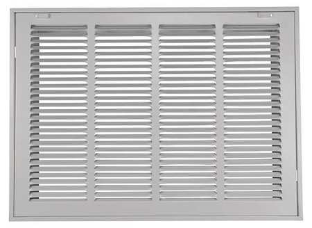 Zoro Select Filtered Return Air Grille, 22.62 X 22.62, White, Steel 4JRT7