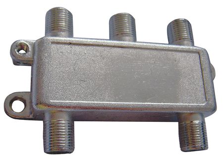 POWER FIRST Cable Splitter, 4-Way, F-Type, 1GHz 4JWT9