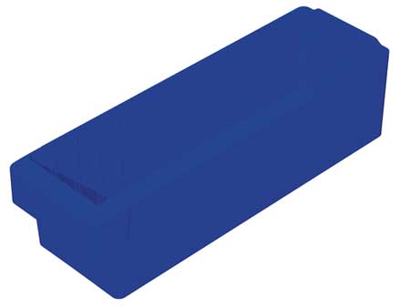 Akro-Mils 25 lb Drawer Storage Bin, Plastic, 5 5/8 in W, 4 5/8 in H, 17 5/8 in L, Blue 31168BLU