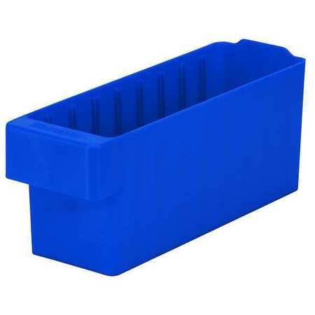 AKRO-MILS 15 lb Drawer Storage Bin, Plastic, 3 3/4 in W, 4 5/8 in H, Blue, 11 5/8 in L 31142BLU