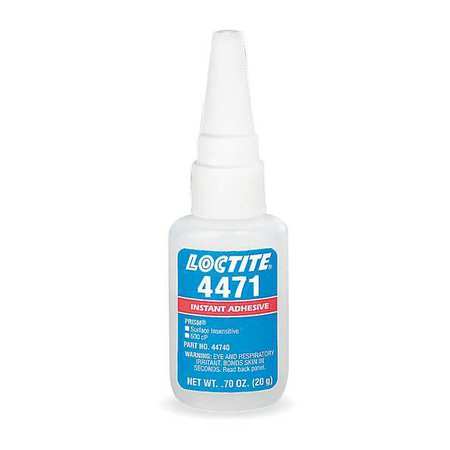 LOCTITE Instant Adhesive, 4471 Series, Clear, 0.7 oz, Bottle 158530