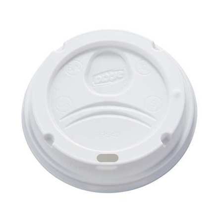 DIXIE Lid for 12 to 20 oz. Hot Cup, Dome, Sip Through, White, Pk500 9542500DX