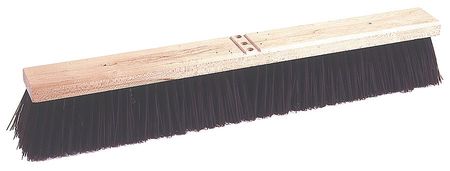 TOUGH GUY 24 in Sweep Face Broom Head, Stiff, Synthetic, Maroon 4KNC4