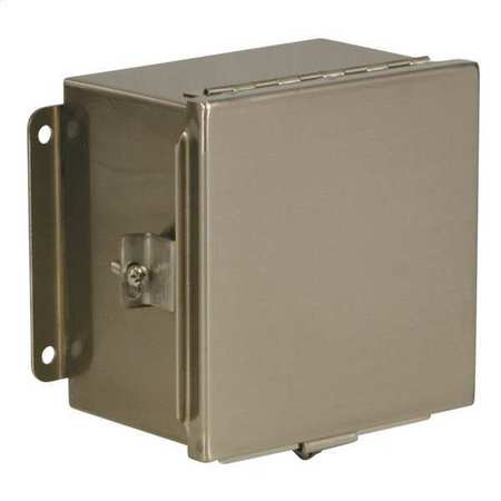Wiegmann 304 Stainless Steel Enclosure, 6 in H, 6 in W, 4 in D, NEMA 12, 13, 4, 4X, Non Hinged Clamp BN4060604CHSS