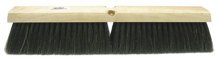 Tough Guy 24 in Sweep Face Broom Head, Soft, Natural, Black 4KNA3