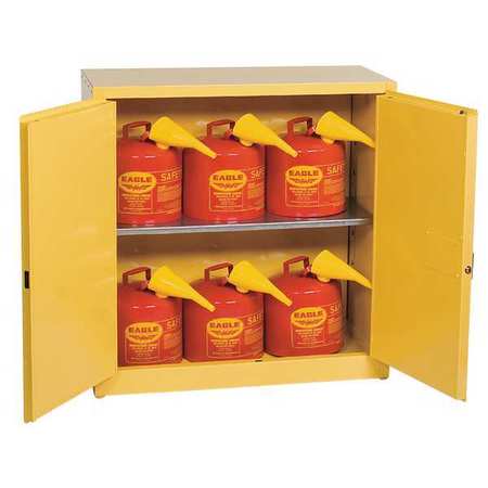 EAGLE MFG Flammable Safety Cabinet, 30 gal., Yellow 1932XSC6