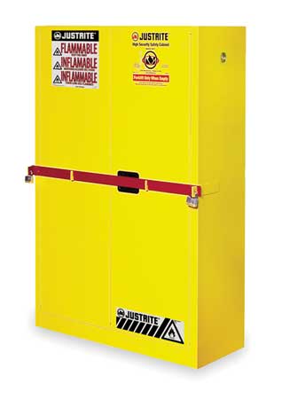 JUSTRITE Flammable Safety Cabinet, 45 gal., Yellow SC29884Y