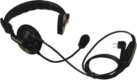 KENWOOD Headset, Over the Head, On Ear, Black KHS-7A