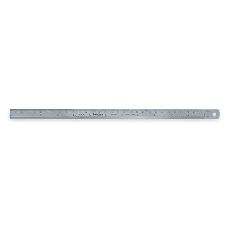 MITUTOYO Steel Rule, Flexible, 12 In, 32/64/0.5/1mm 182-305