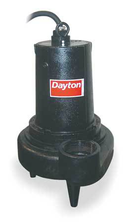 DAYTON 1-1/2 HP 3" Manual Submersible Sewage Pump 230V 4LE16