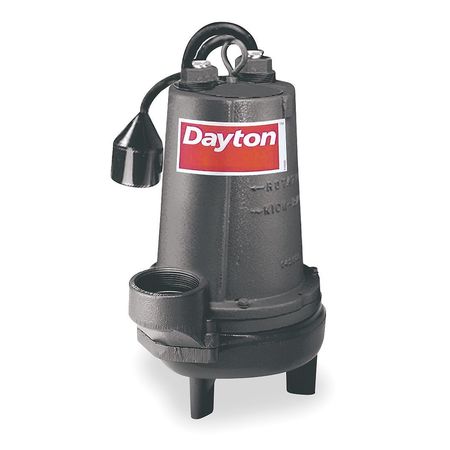 DAYTON 1-1/2 HP 3" Auto Submersible Sewage Pump 230V Tether 4LE22