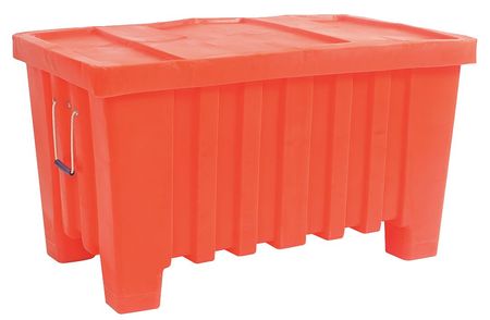 MYTON INDUSTRIES Orange Bulk Container, Plastic, 8.7 cu ft Volume Capacity 4LMD5