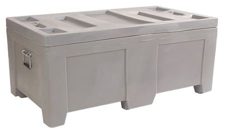 MYTON INDUSTRIES Gray Bulk Container, Plastic, 16.5 cu ft Volume Capacity 4LMA9