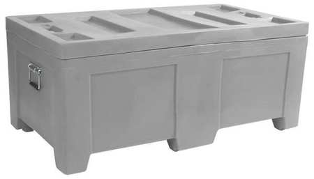 Myton Industries Gray Bulk Container, Plastic, 16.5 cu ft Volume Capacity 4LMA9