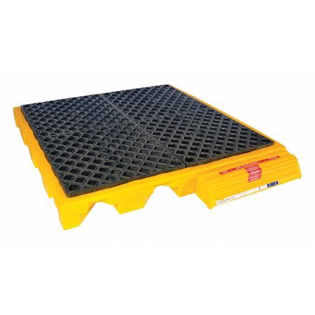 Ultratech Drum Spill Containment Pallet, 110 gal Spill Capacity, 4 Drum, 6000 lb., Polyethylene 2330