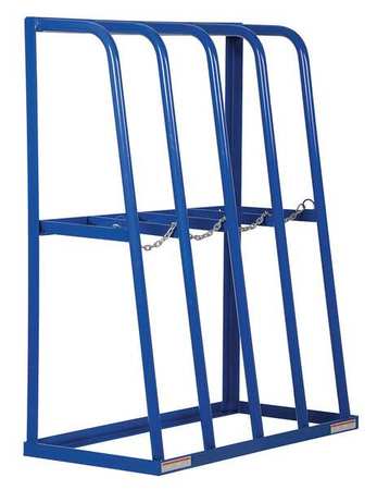 Vestil Starter Vertical Bar Rack, 24 in D, 48 in W, 4 Shelves, Blue SSRT-47