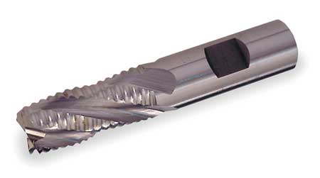 CLEVELAND 4-Flute Cobalt 8% Coarse Square Single Roughing End Mill Cleveland RG8 Bright 1/2x1/2x1-1/4x3-1/4 C31181