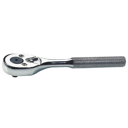 Proto 1/4" Drive 24 Geared Teeth Pear Head Style Hand Ratchet, 5" L, Full Polish Finish J4749HS