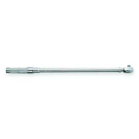 Proto Micrometer Ratcheting Head Torque Wrench, 1/2 in Drive Size, 50 ft lb to 250 ft lb torque increments J6014C