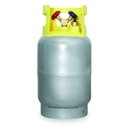 Zoro Select Refrigerant Recovery Cylinder, Service Rating 400 psi, 30 Lbs, High Gloss Powder Coated Finish 4LZH2