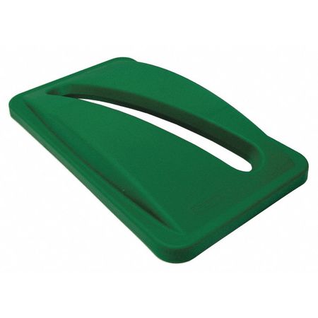 Rubbermaid Commercial 23 gal Dome Recycling Paper Lid, 11 1/2 in W/Dia, Green, Resin, 1 Openings FG270388GRN