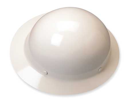 Msa Safety Full Brim Hard Hat, Type 1, Class G, Ratchet (4-Point), White 475408