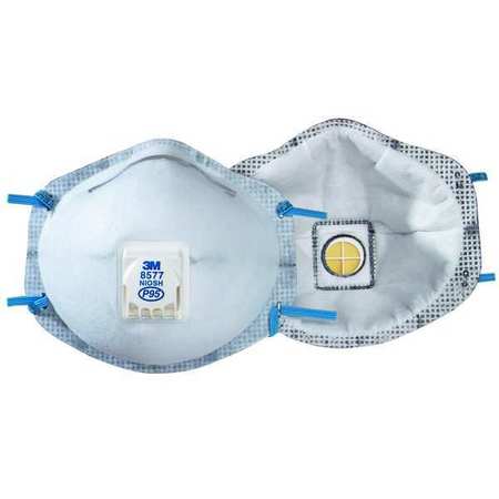 3M P95 Disposable White Particulate Respirator w/ Valve 10pk. 8577