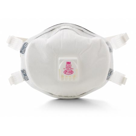 3M P100 Disposable White Particulate Respirator w/ Valve 8293