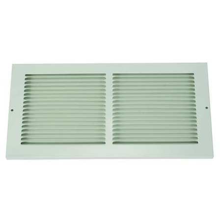 ZORO SELECT Return Air Grille, 9.75 X 15.75, White, Steel 4MJR1