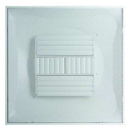 ZORO SELECT 8 in Square Perforated Ceiling Tile Diffuser, White 4MJU8