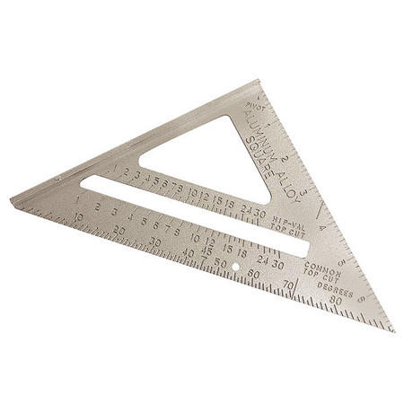 Westward Rafter Angle Square, 7 In, Aluminum 4MRX4