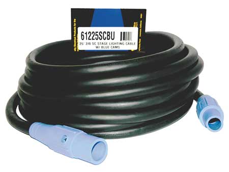 SOUTHWIRE Cam Lock Extension Cord, 200A, CL20FBU, 1P 61225SCBU