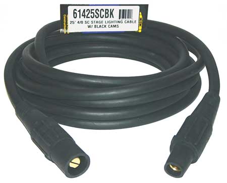 SOUTHWIRE Cam Lock Extension Cord, 400A, CL40FBK, 4/0 61425SCBK